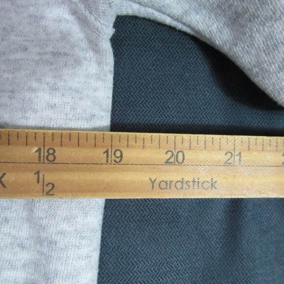 Vintage Tultex Sweatshirt Womens Medium Gray Faux Suede Rhinestone Graphic USA - Picture 7 of 9